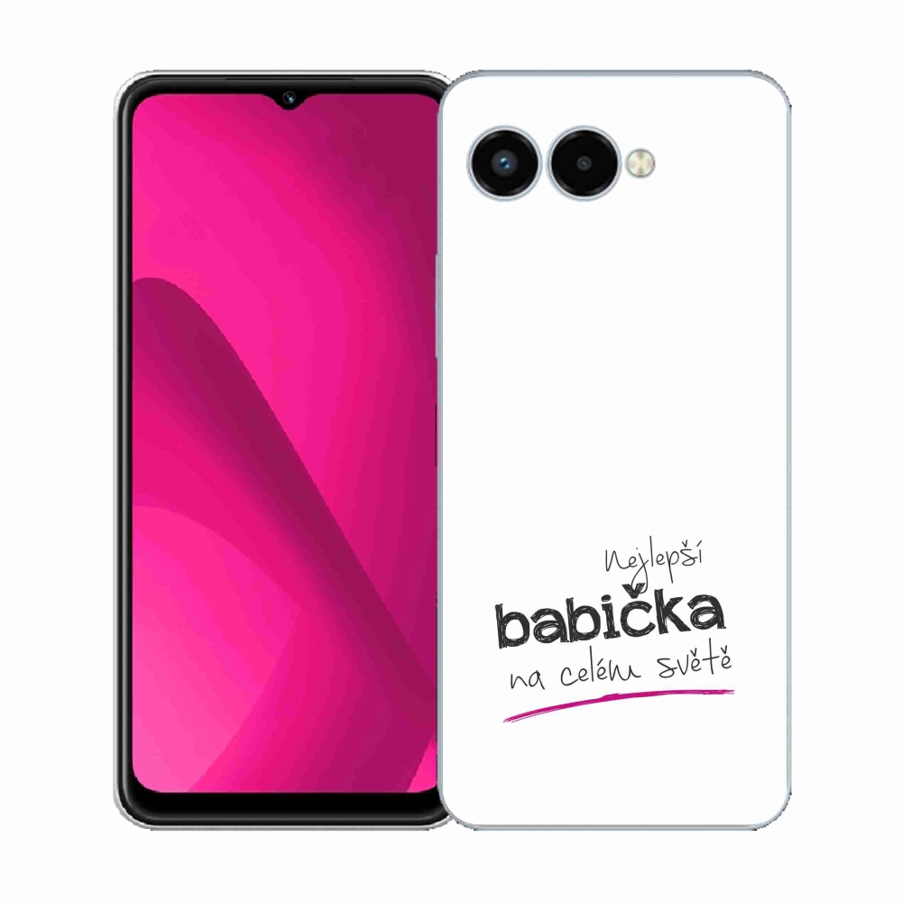 Gelový kryt mmCase na T-Mobile T Phone 3 - nejlepší babička 4 bílé pozadí