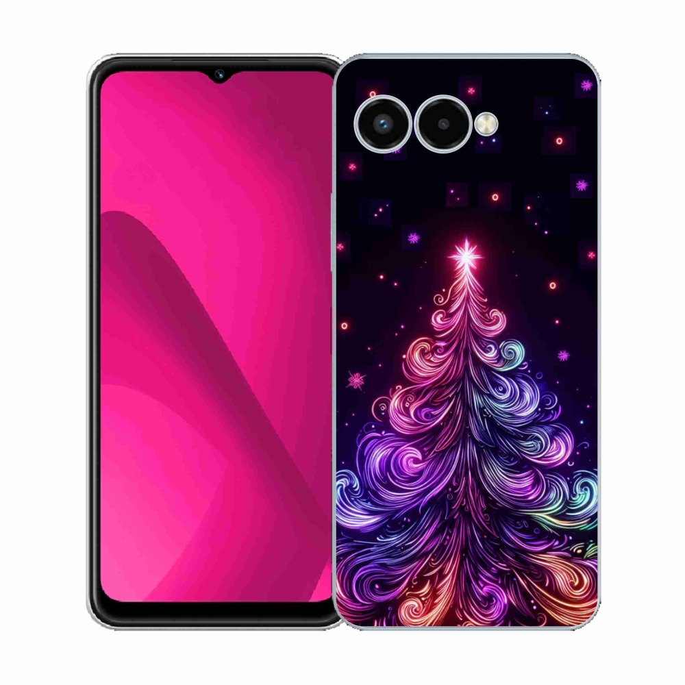 Gelový kryt mmCase na T-Mobile T Phone 3 - neonový vánoční stromek 1