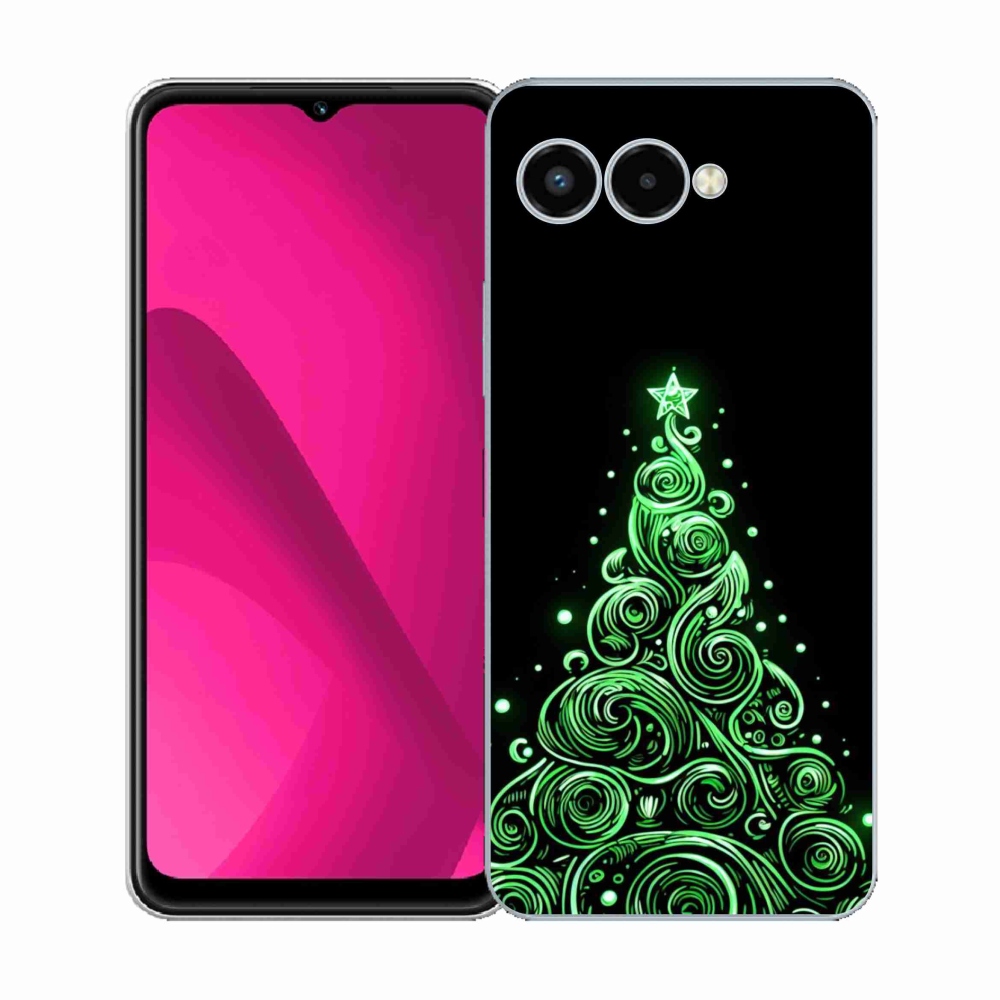 Gelový kryt mmCase na T-Mobile T Phone 3 - neonový vánoční stromek 3