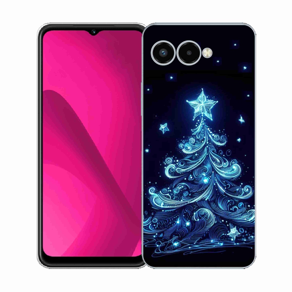 Gelový kryt mmCase na T-Mobile T Phone 3 - neonový vánoční stromek 4