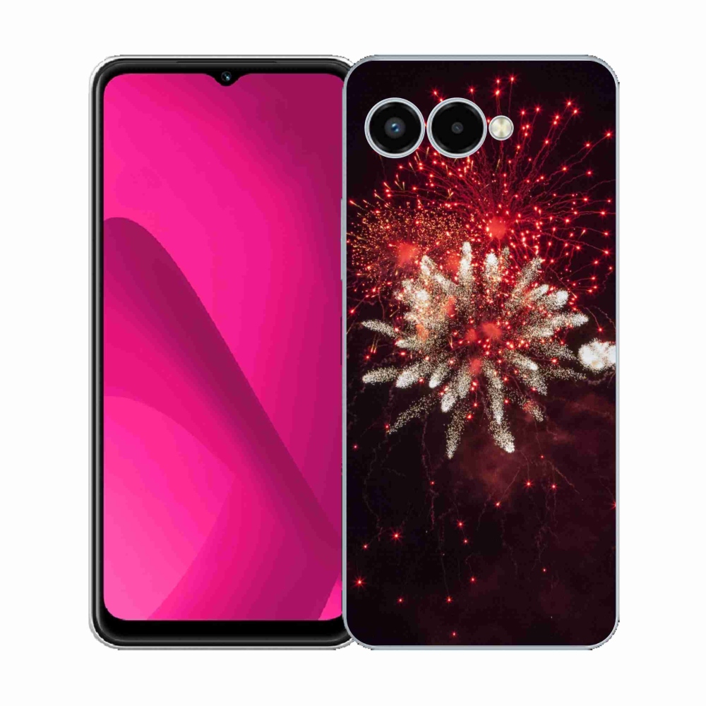 Gelový kryt mmCase na T-Mobile T Phone 3 - ohňostroj