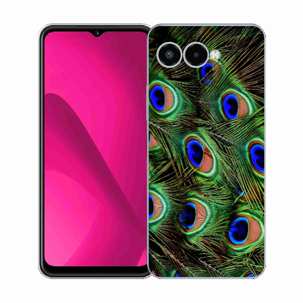Gelový kryt mmCase na T-Mobile T Phone 3 - paví peří