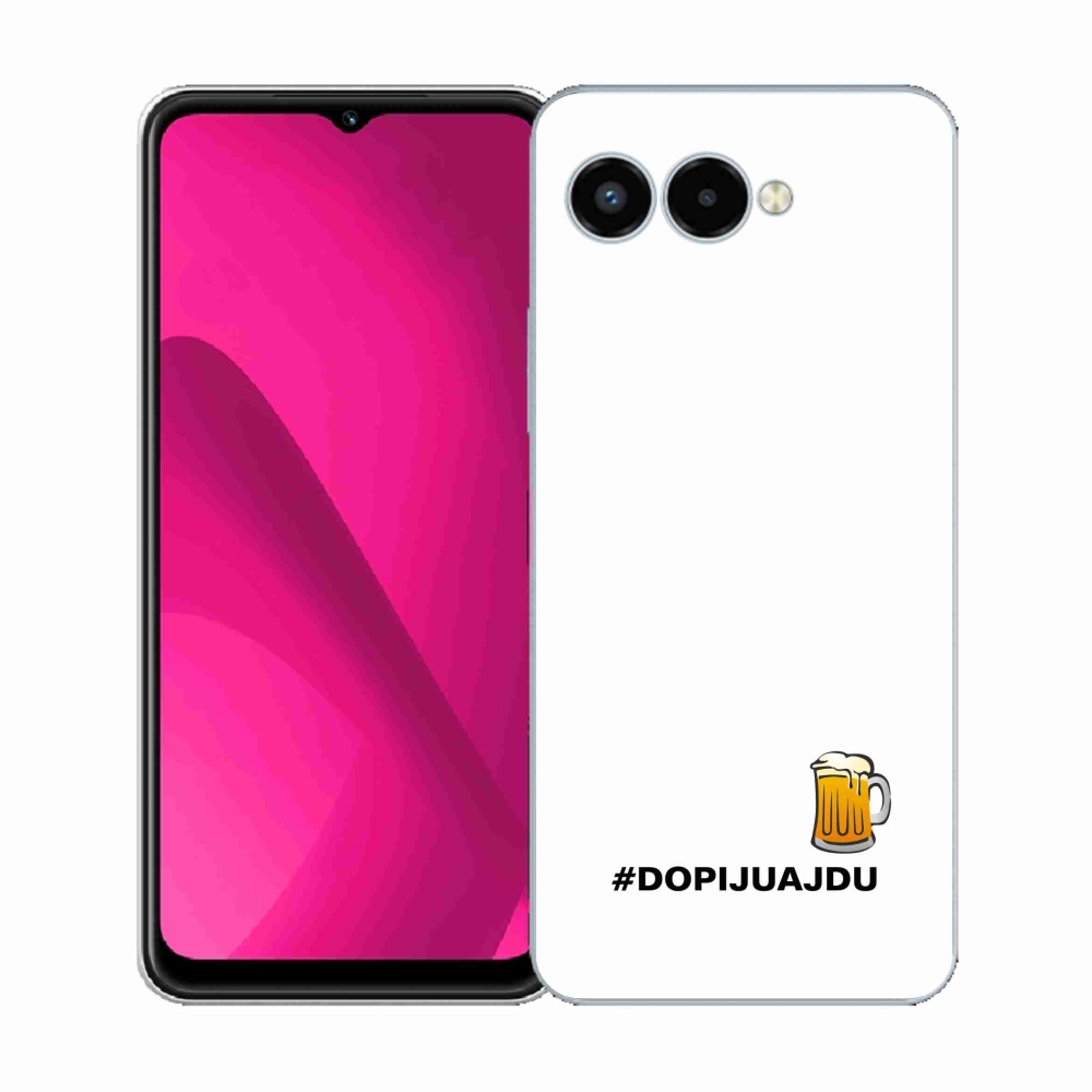 Gelový kryt mmCase na T-Mobile T Phone 3 - pivní motiv 1 bílé pozadí