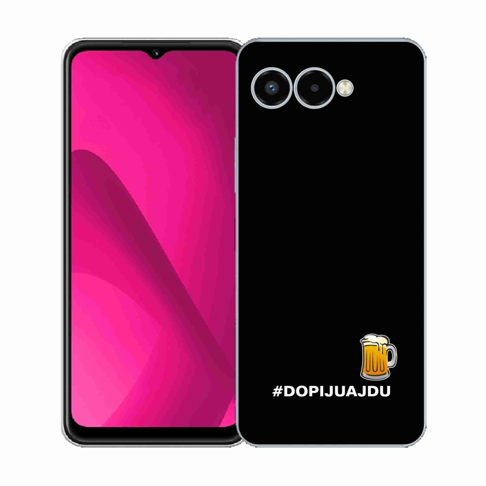 Gelový kryt mmCase na T-Mobile T Phone 3 - pivní motiv 1 černé pozadí