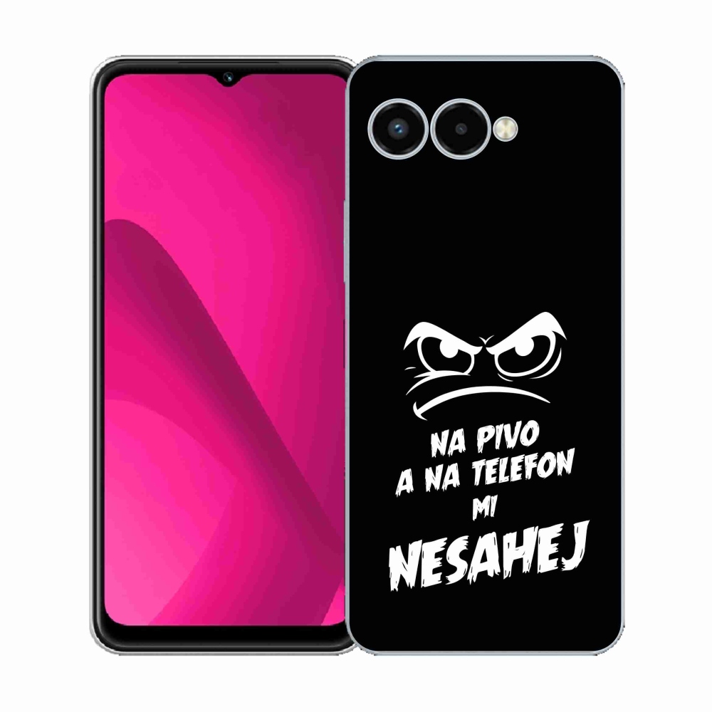 Gelový kryt mmCase na T-Mobile T Phone 3 - pivní motiv 2 černé pozadí