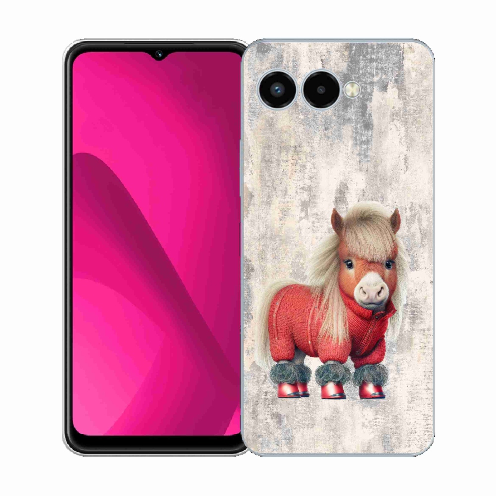 Gelový kryt mmCase na T-Mobile T Phone 3 - poník ve svetru