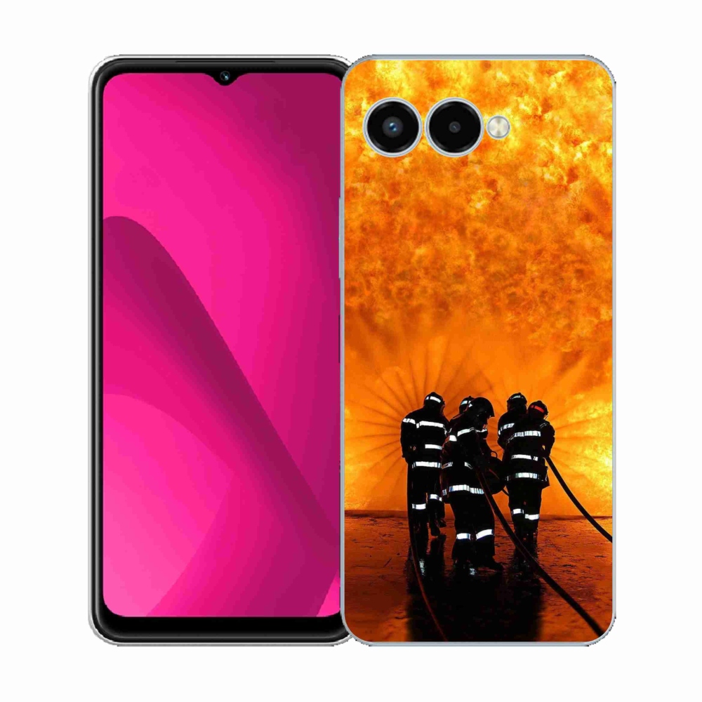 Gelový kryt mmCase na T-Mobile T Phone 3 - požár