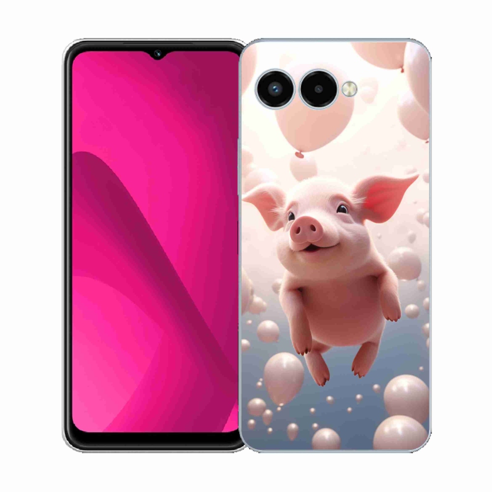 Gelový kryt mmCase na T-Mobile T Phone 3 - prasátko s balónky
