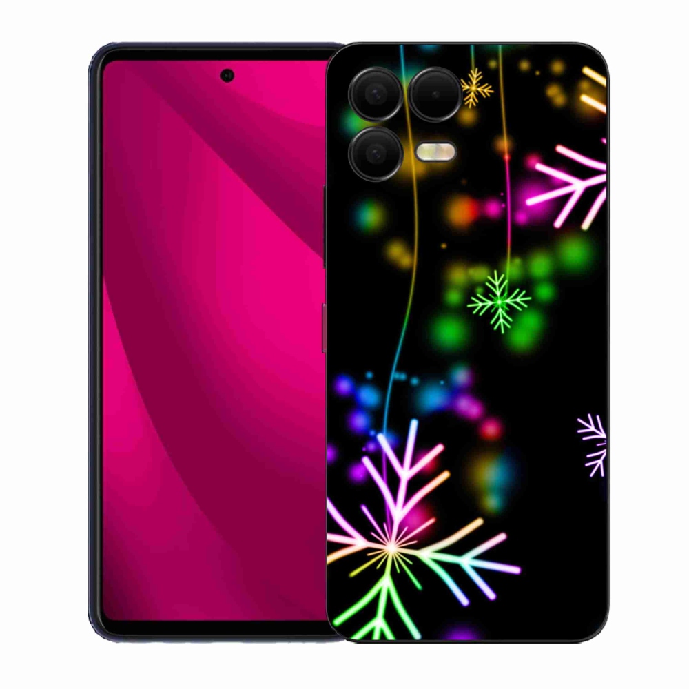 Gelový kryt mmCase na T-Mobile T Phone 3 Pro - barevné vločky