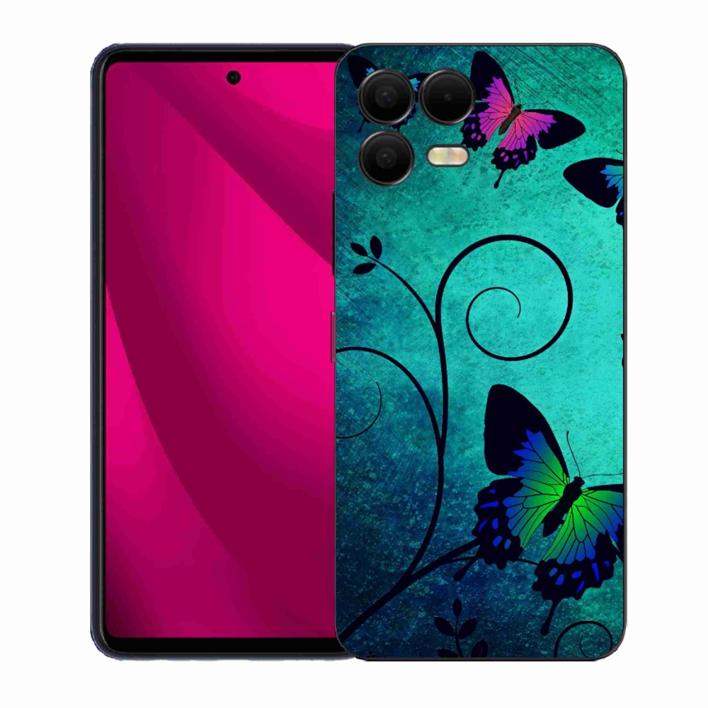 Gelový kryt mmCase na T-Mobile T Phone 3 Pro - barevní motýli