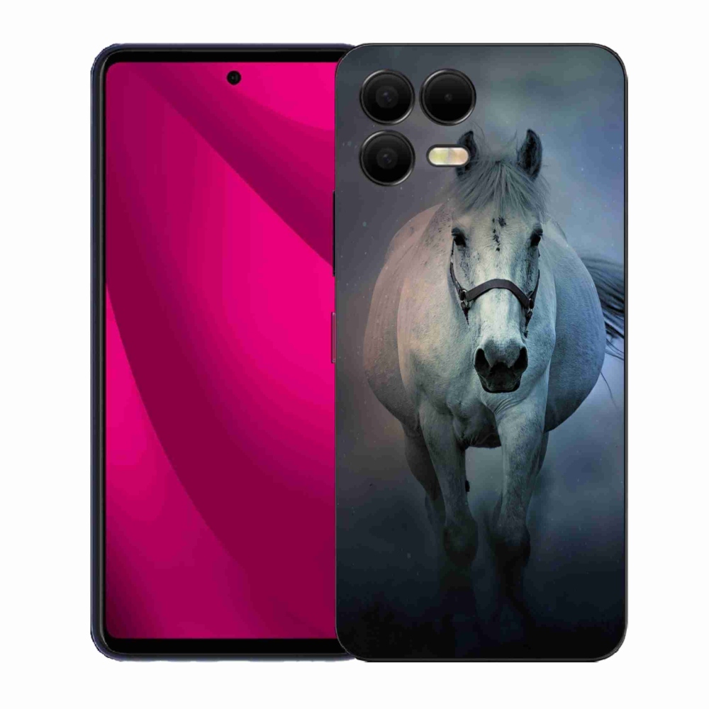 Gelový kryt mmCase na T-Mobile T Phone 3 Pro - běžící bílý kůň