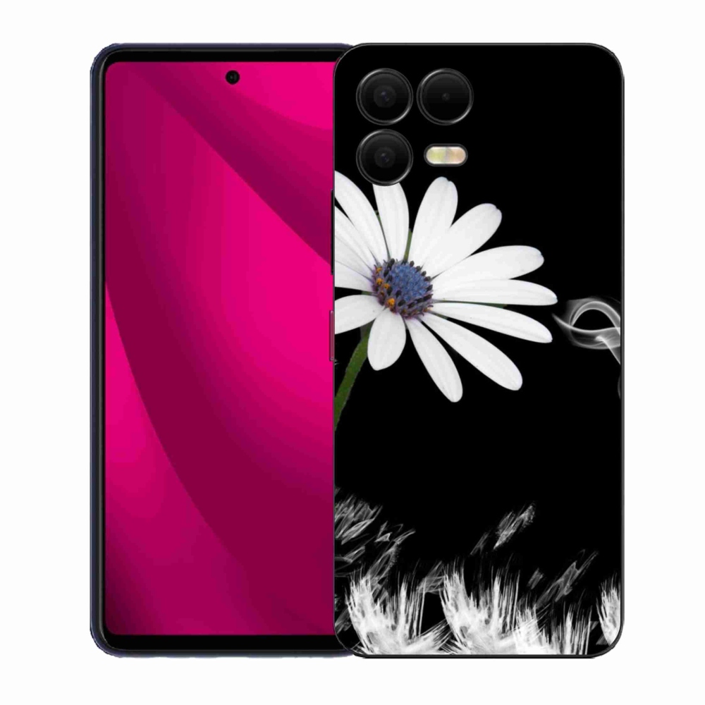 Gelový kryt mmCase na T-Mobile T Phone 3 Pro - bílá květina