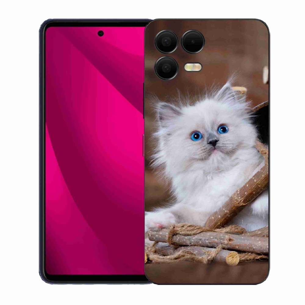 Gelový kryt mmCase na T-Mobile T Phone 3 Pro - bílé kotě