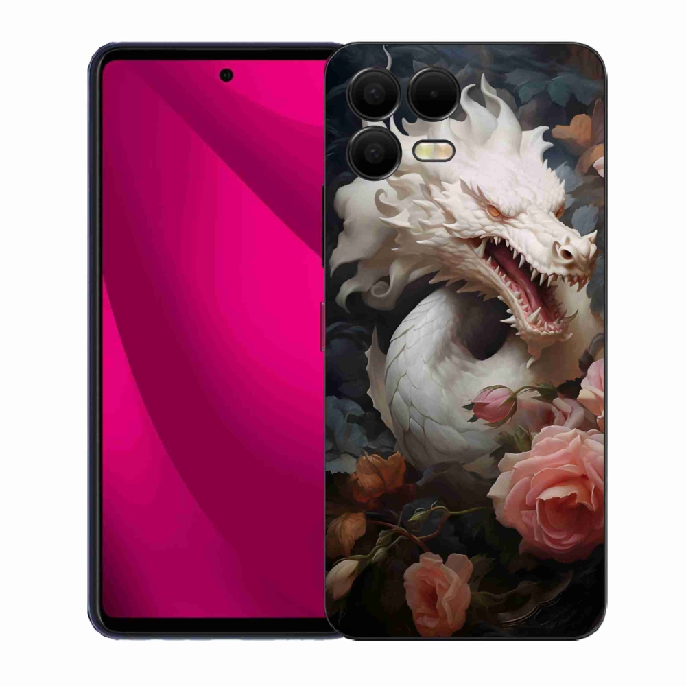 Gelový kryt mmCase na T-Mobile T Phone 3 Pro - bílý drak