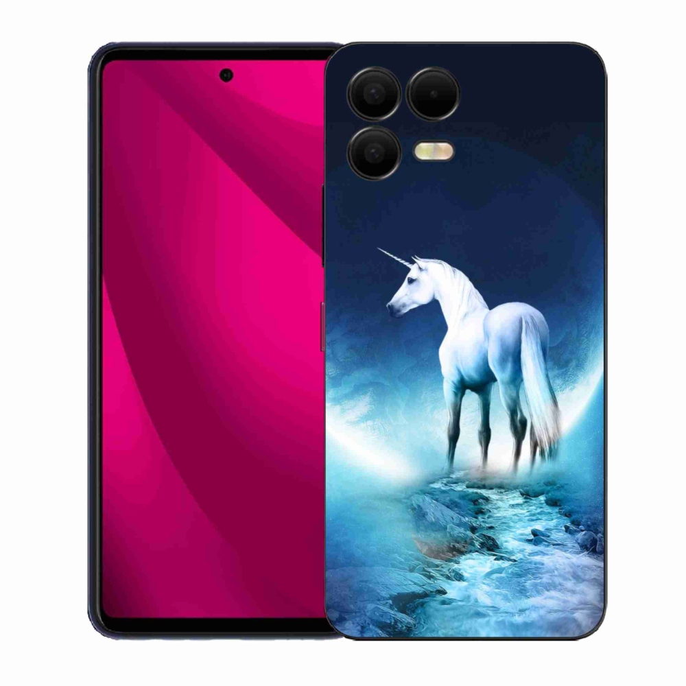 Gelový kryt mmCase na T-Mobile T Phone 3 Pro - bílý jednorožec