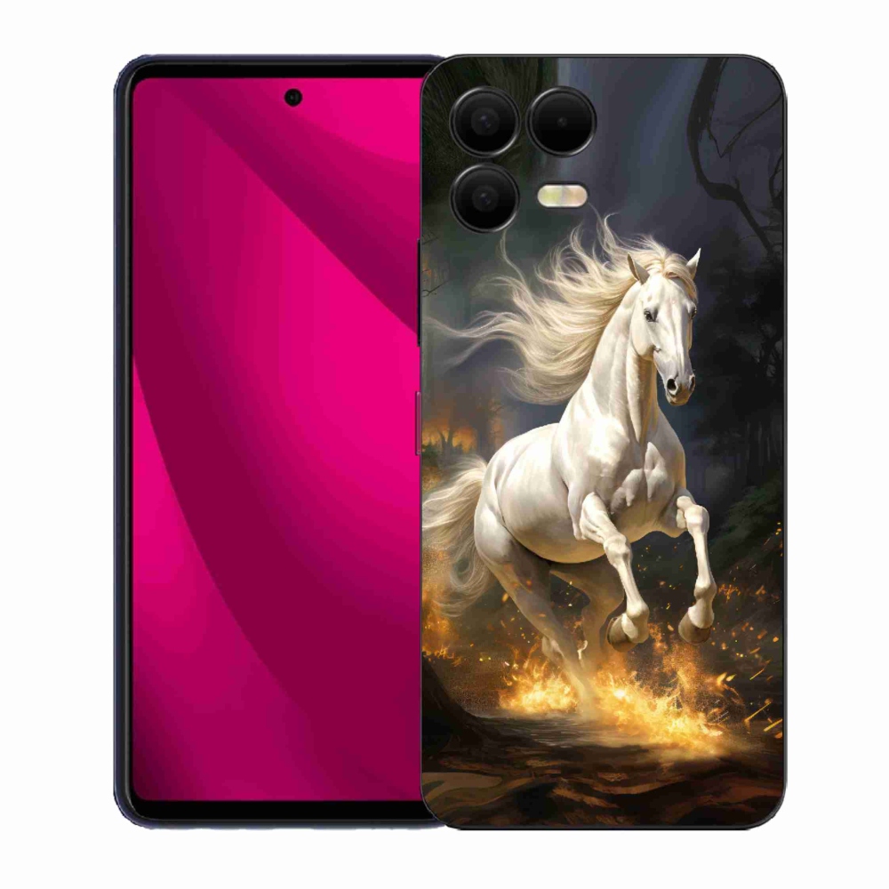 Gelový kryt mmCase na T-Mobile T Phone 3 Pro - bílý kůň 2