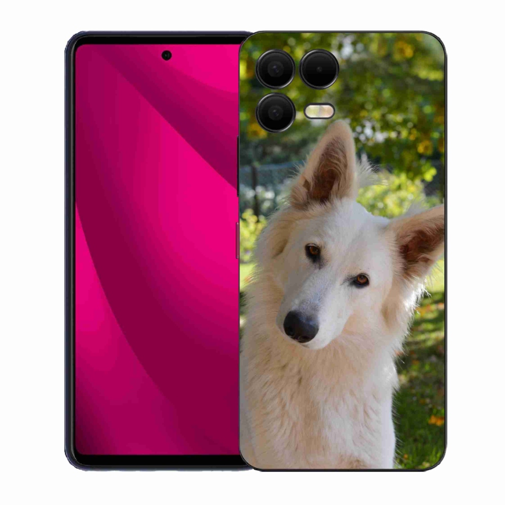 Gelový kryt mmCase na T-Mobile T Phone 3 Pro - bílý švýcarský ovčák 1