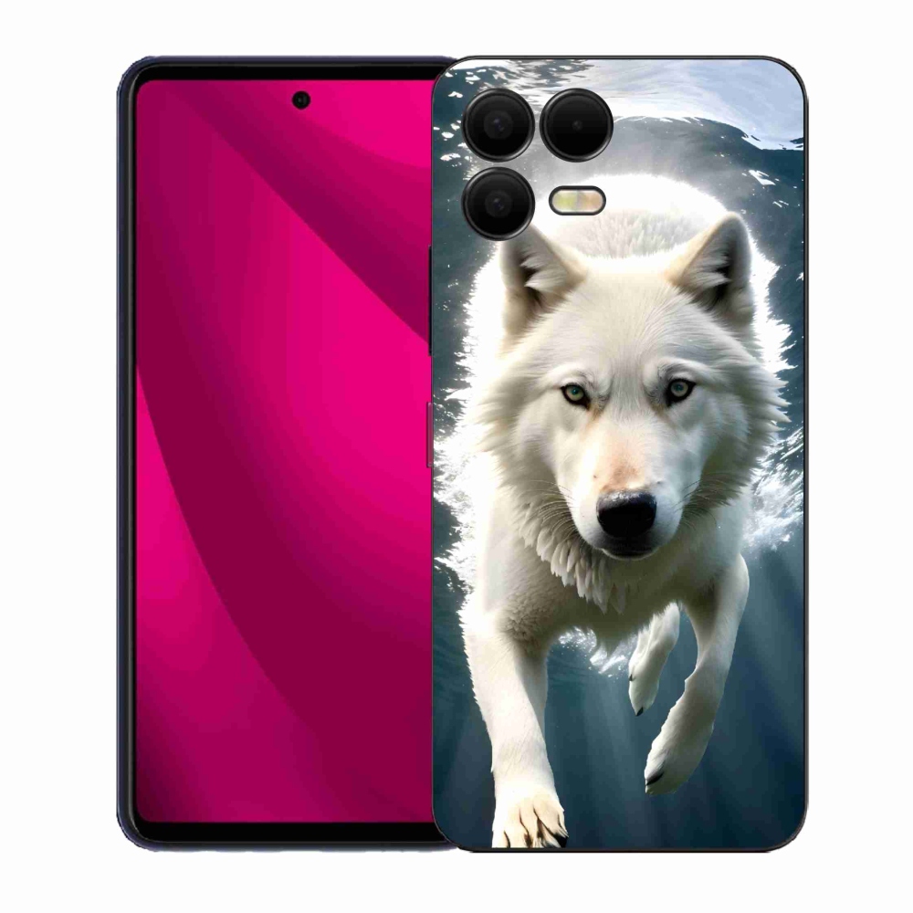 Gelový kryt mmCase na T-Mobile T Phone 3 Pro - bílý vlk