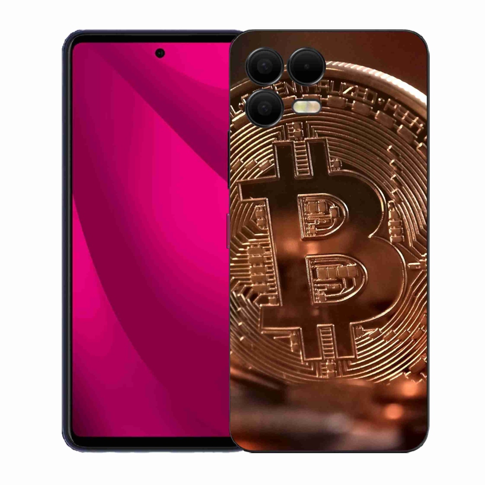 Gelový kryt mmCase na T-Mobile T Phone 3 Pro - bitcoin