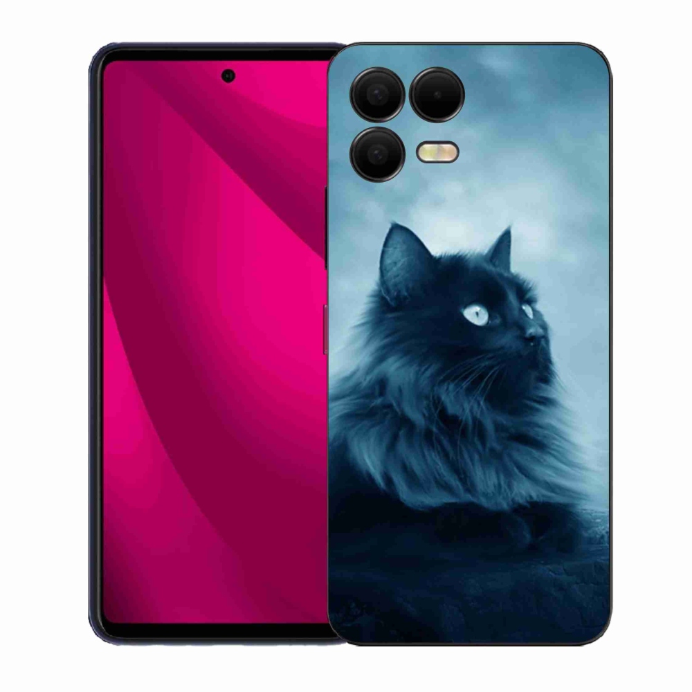 Gelový kryt mmCase na T-Mobile T Phone 3 Pro - černá kočka 1