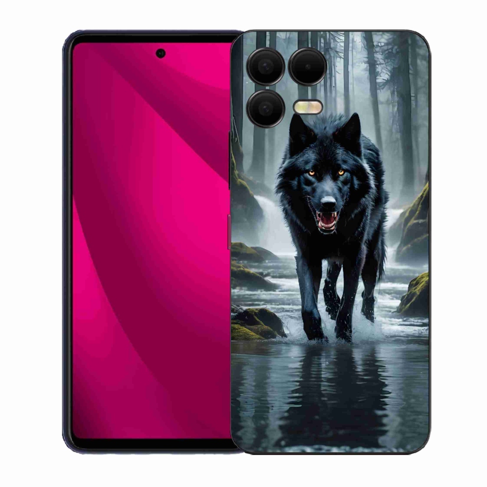 Gelový kryt mmCase na T-Mobile T Phone 3 Pro - černý vlk