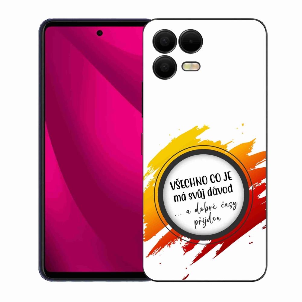 Gelový kryt mmCase na T-Mobile T Phone 3 Pro - citát 3 bílé pozadí