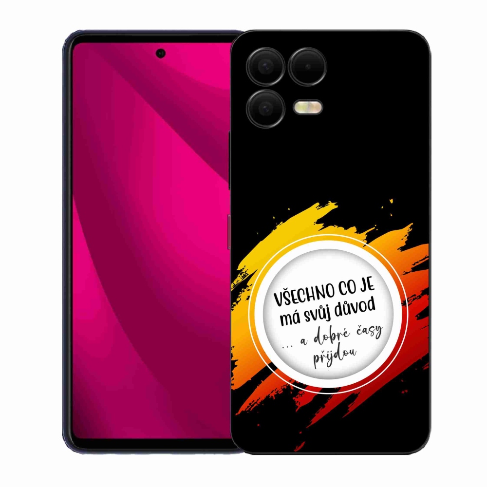 Gelový kryt mmCase na T-Mobile T Phone 3 Pro - citát 3 černé pozadí
