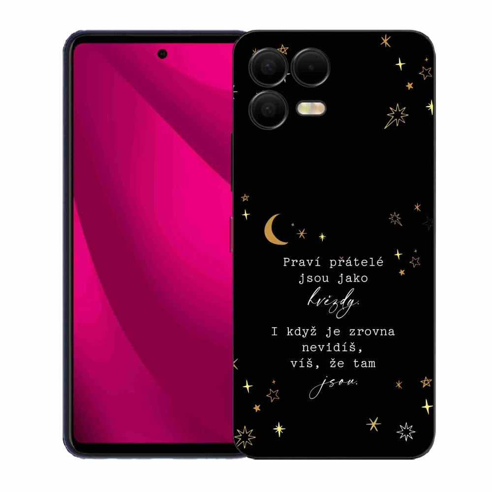 Gelový kryt mmCase na T-Mobile T Phone 3 Pro - citát 6 černé pozadí