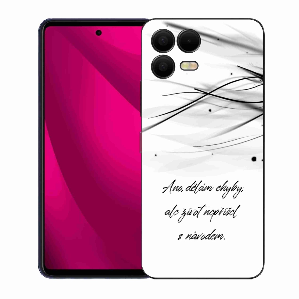 Gelový kryt mmCase na T-Mobile T Phone 3 Pro - citát bílé pozadí
