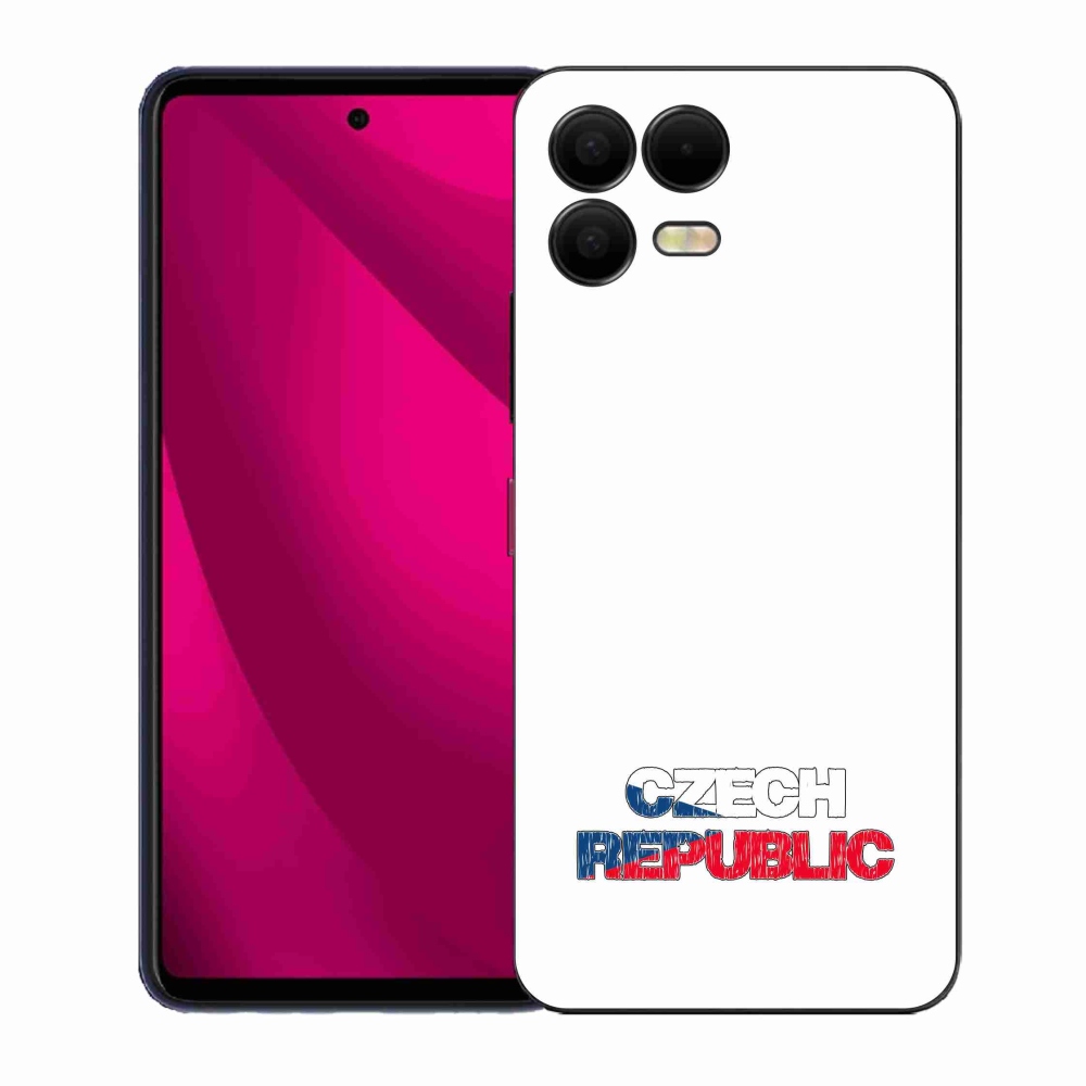 Gelový kryt mmCase na T-Mobile T Phone 3 Pro - Czech Republic bílé pozadí