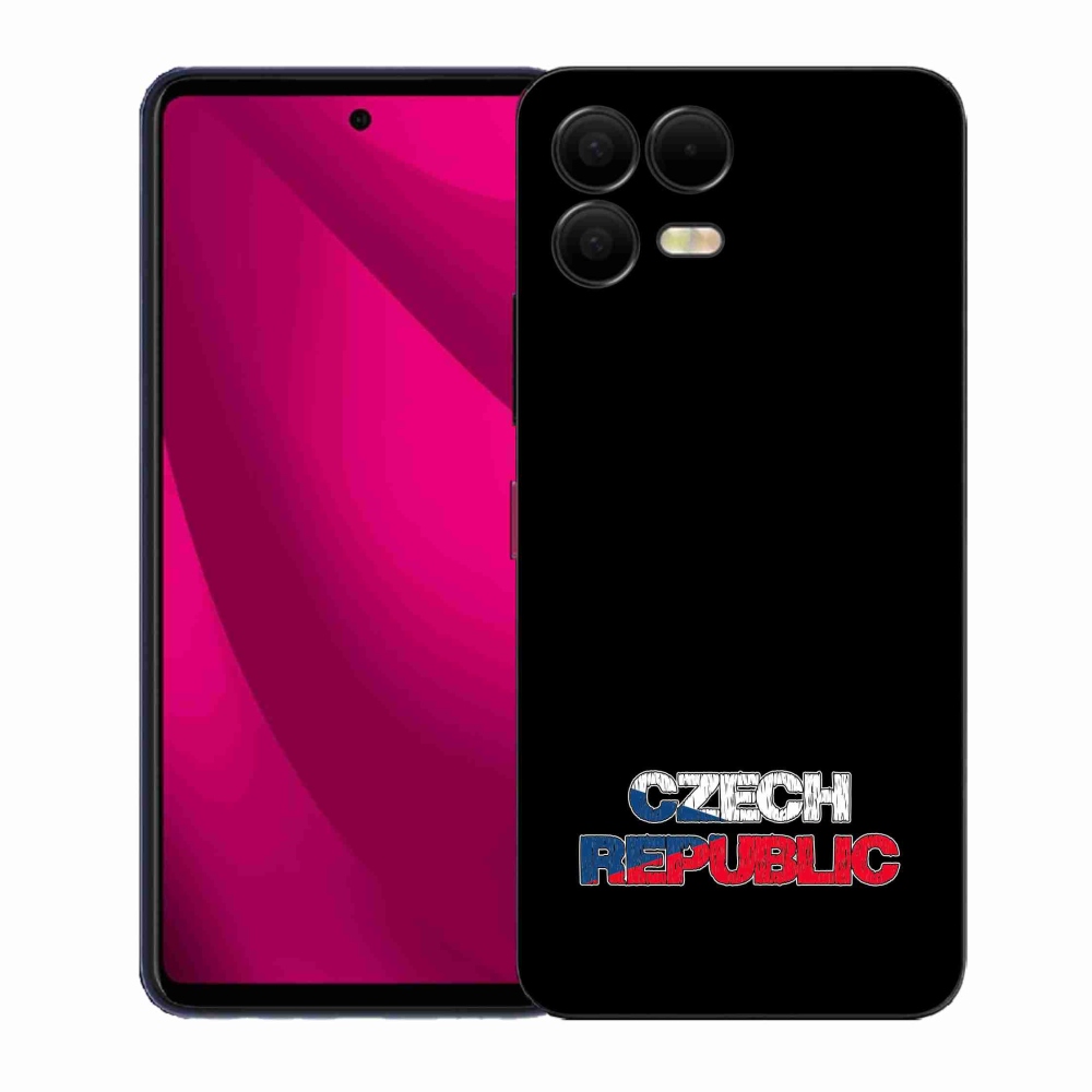 Gelový kryt mmCase na T-Mobile T Phone 3 Pro - Czech Republic černé pozadí