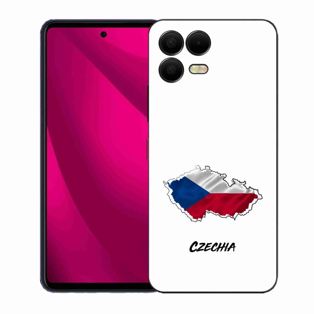 Gelový kryt mmCase na T-Mobile T Phone 3 Pro - Czechia bílé pozadí