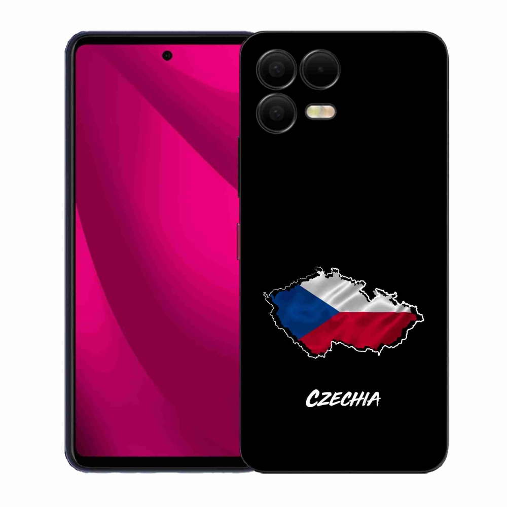Gelový kryt mmCase na T-Mobile T Phone 3 Pro - Czechia černé pozadí
