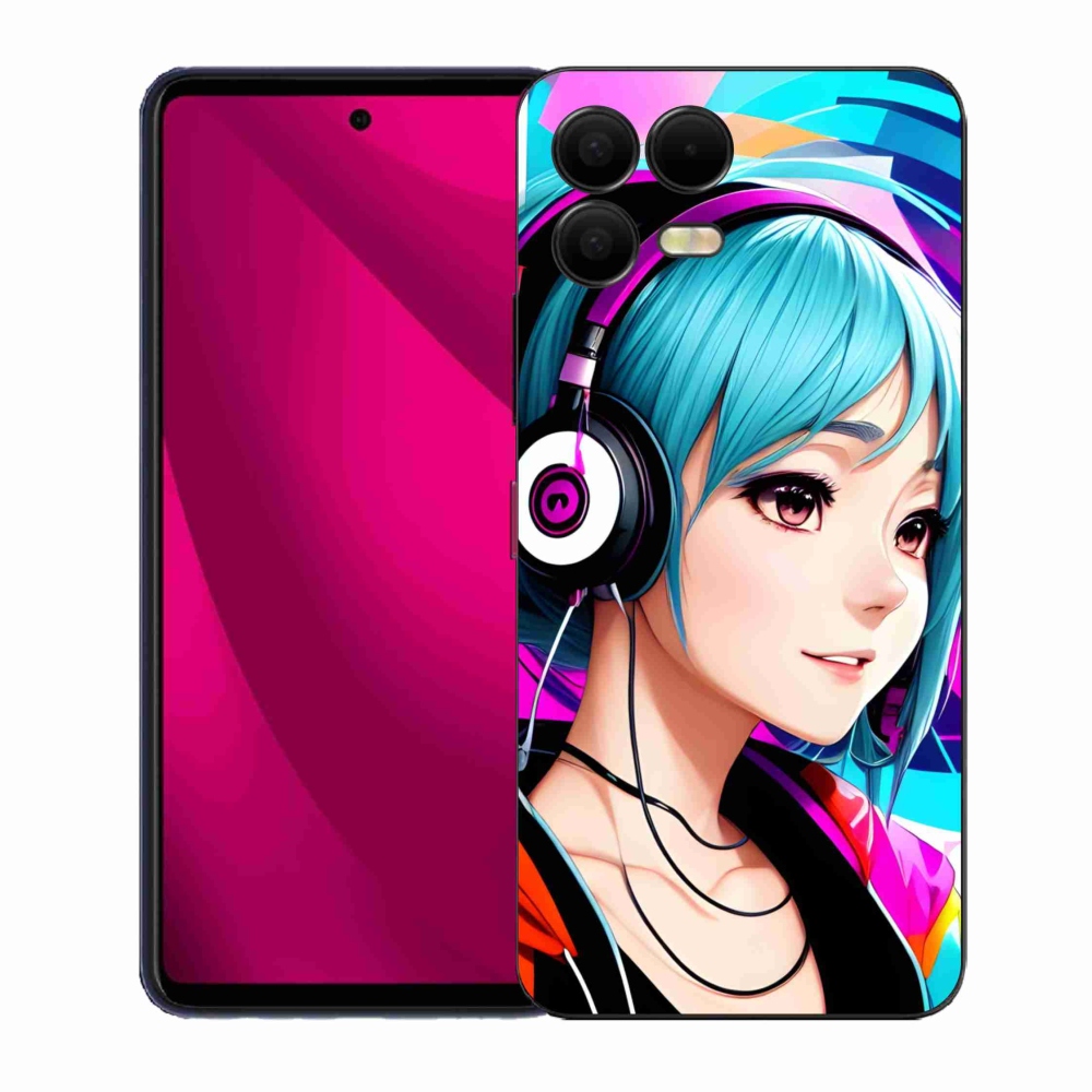 Gelový kryt mmCase na T-Mobile T Phone 3 Pro - dívka se sluchátky