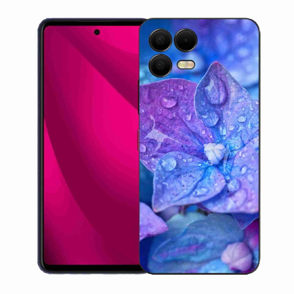 Gelový kryt mmCase na T-Mobile T Phone 3 Pro - fialový květ