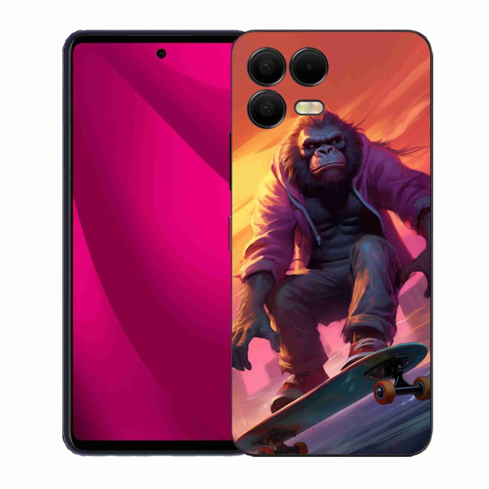 Gelový kryt mmCase na T-Mobile T Phone 3 Pro - gorila na skateboardu