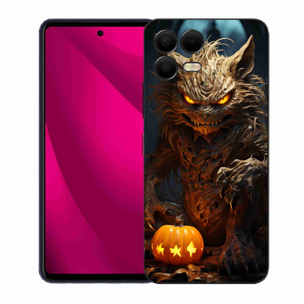 Gelový kryt mmCase na T-Mobile T Phone 3 Pro - halloweenská příšera