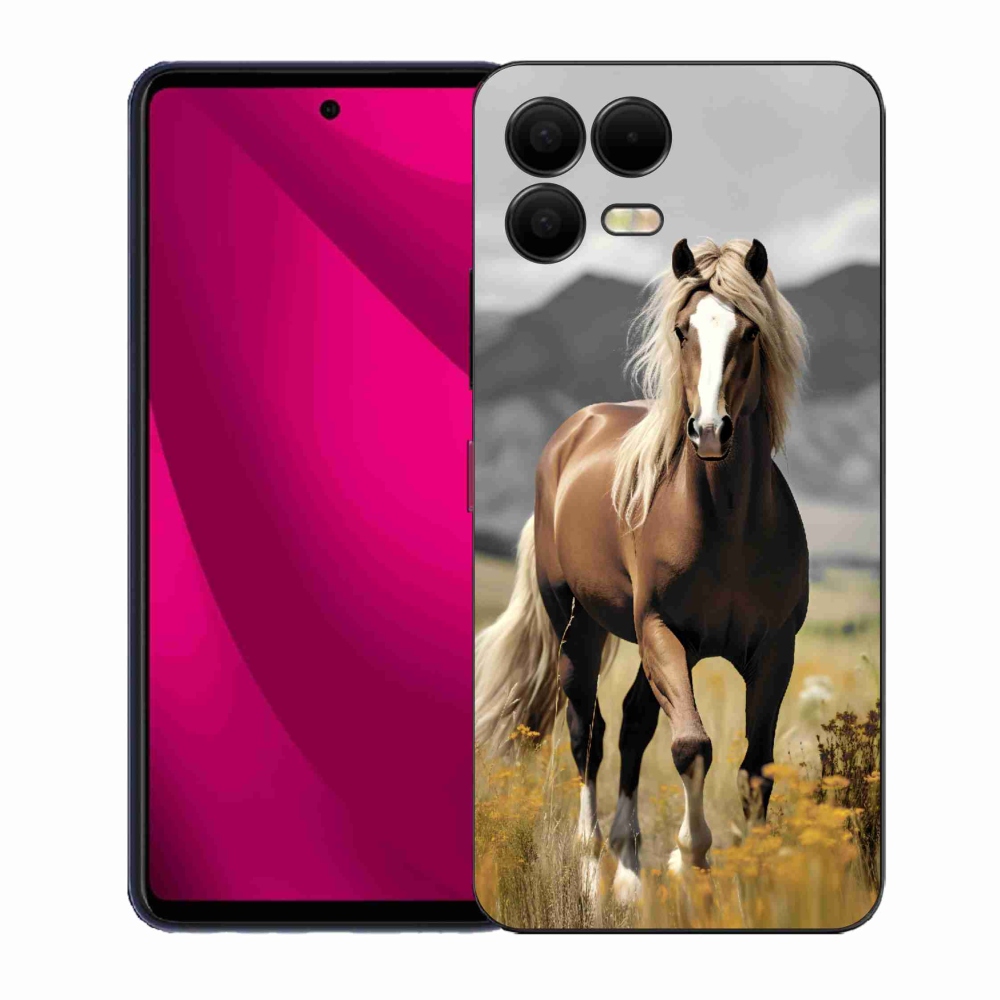 Gelový kryt mmCase na T-Mobile T Phone 3 Pro - hnědý kůň 1