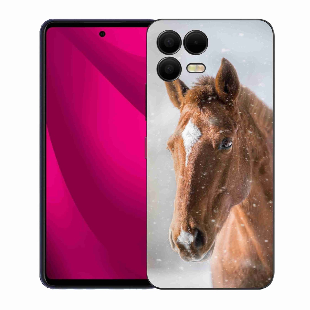 Gelový kryt mmCase na T-Mobile T Phone 3 Pro - hnědý kůň 2