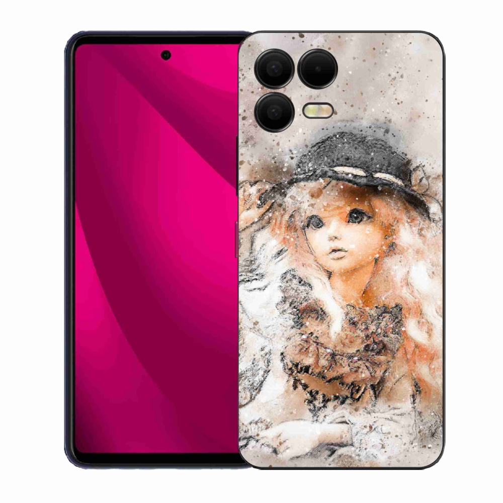Gelový kryt mmCase na T-Mobile T Phone 3 Pro - holčička s kloboukem