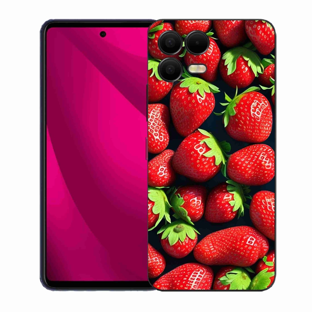 Gelový kryt mmCase na T-Mobile T Phone 3 Pro - jahody