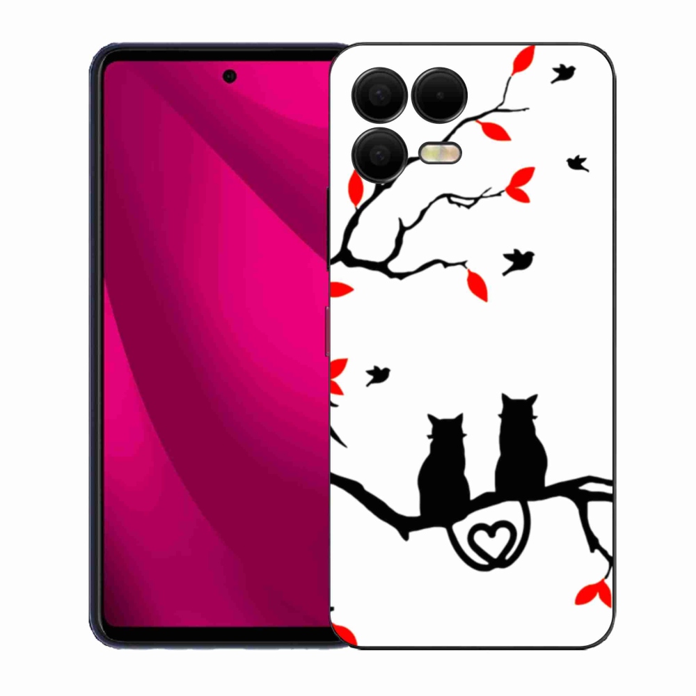 Gelový kryt mmCase na T-Mobile T Phone 3 Pro - kočičí láska