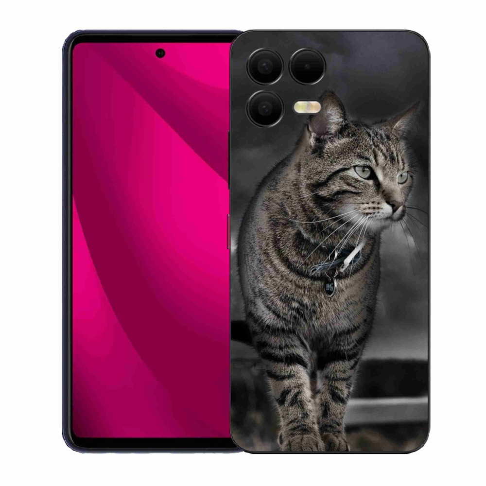Gelový kryt mmCase na T-Mobile T Phone 3 Pro - kočka