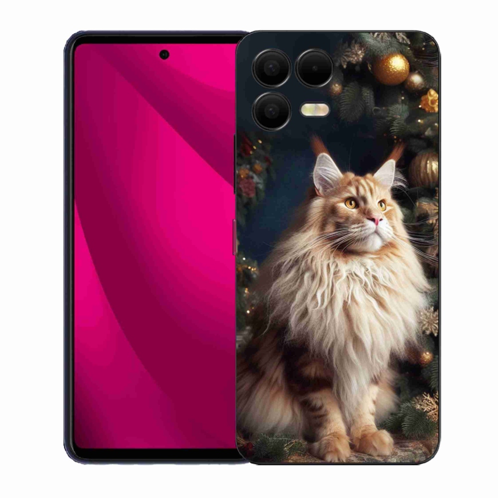 Gelový kryt mmCase na T-Mobile T Phone 3 Pro - kočka u stromku