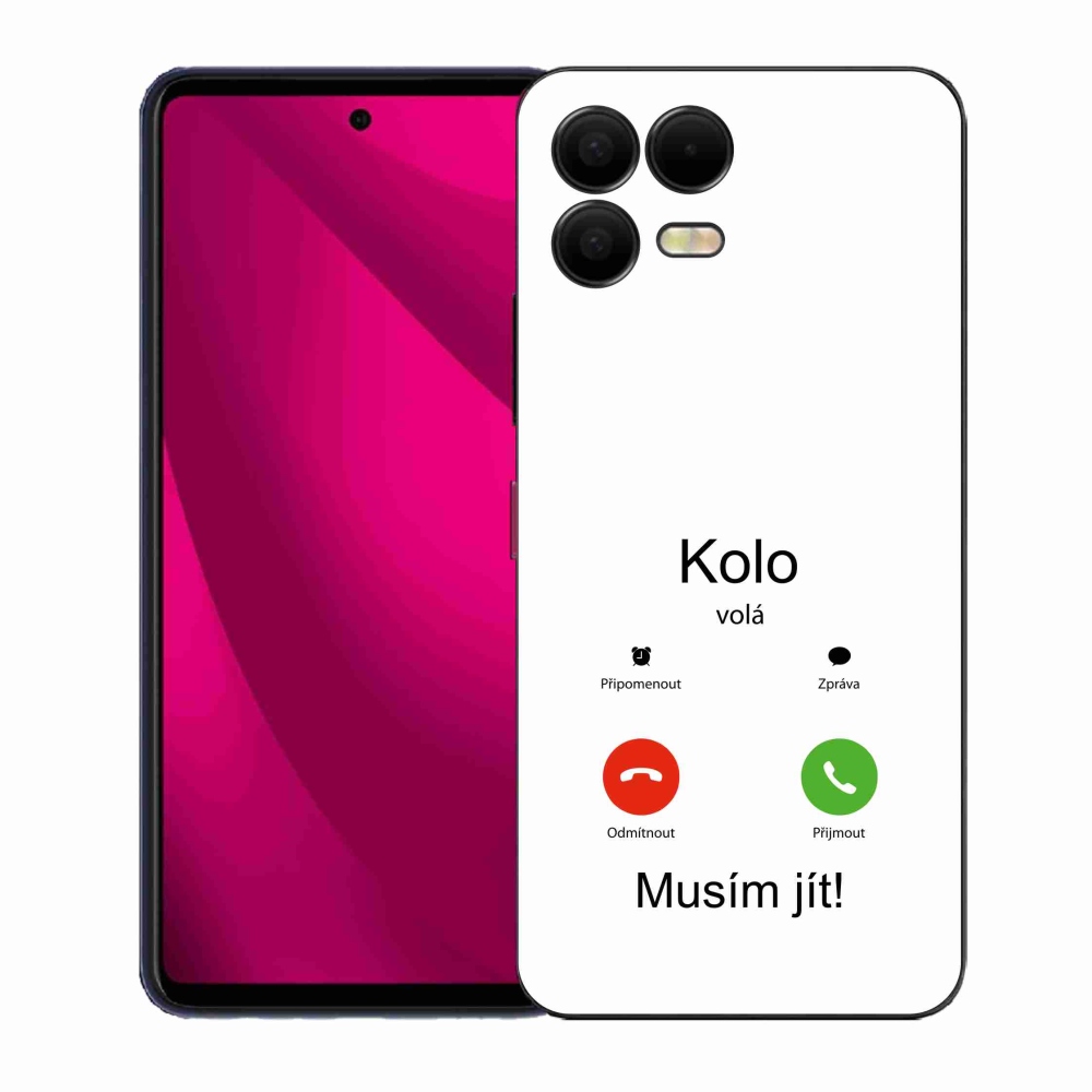 Gelový kryt mmCase na T-Mobile T Phone 3 Pro - kolo volá bílé pozadí