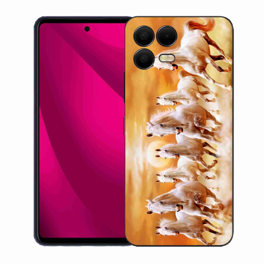 Gelový kryt mmCase na T-Mobile T Phone 3 Pro - koně 2