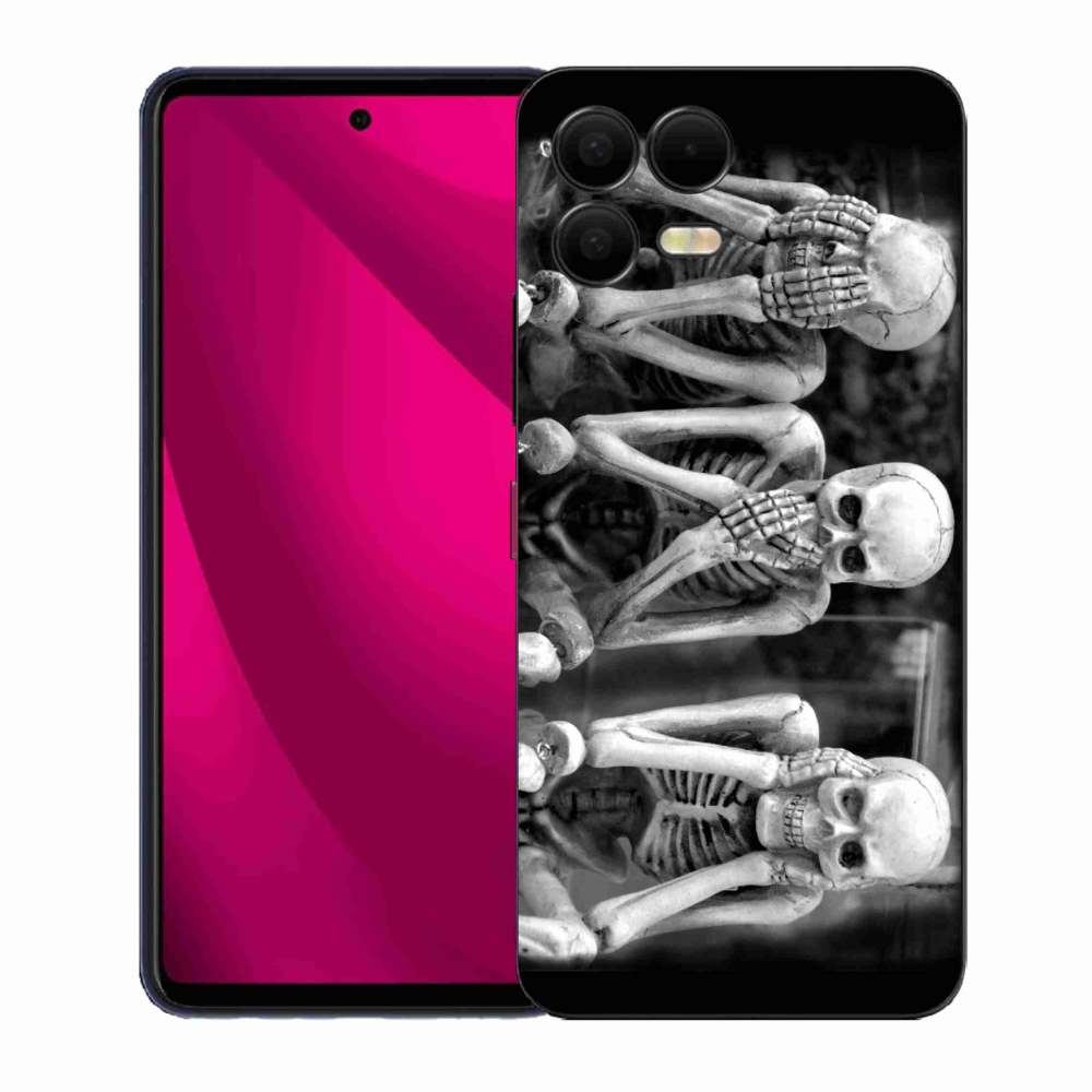 Gelový kryt mmCase na T-Mobile T Phone 3 Pro - kostlivci