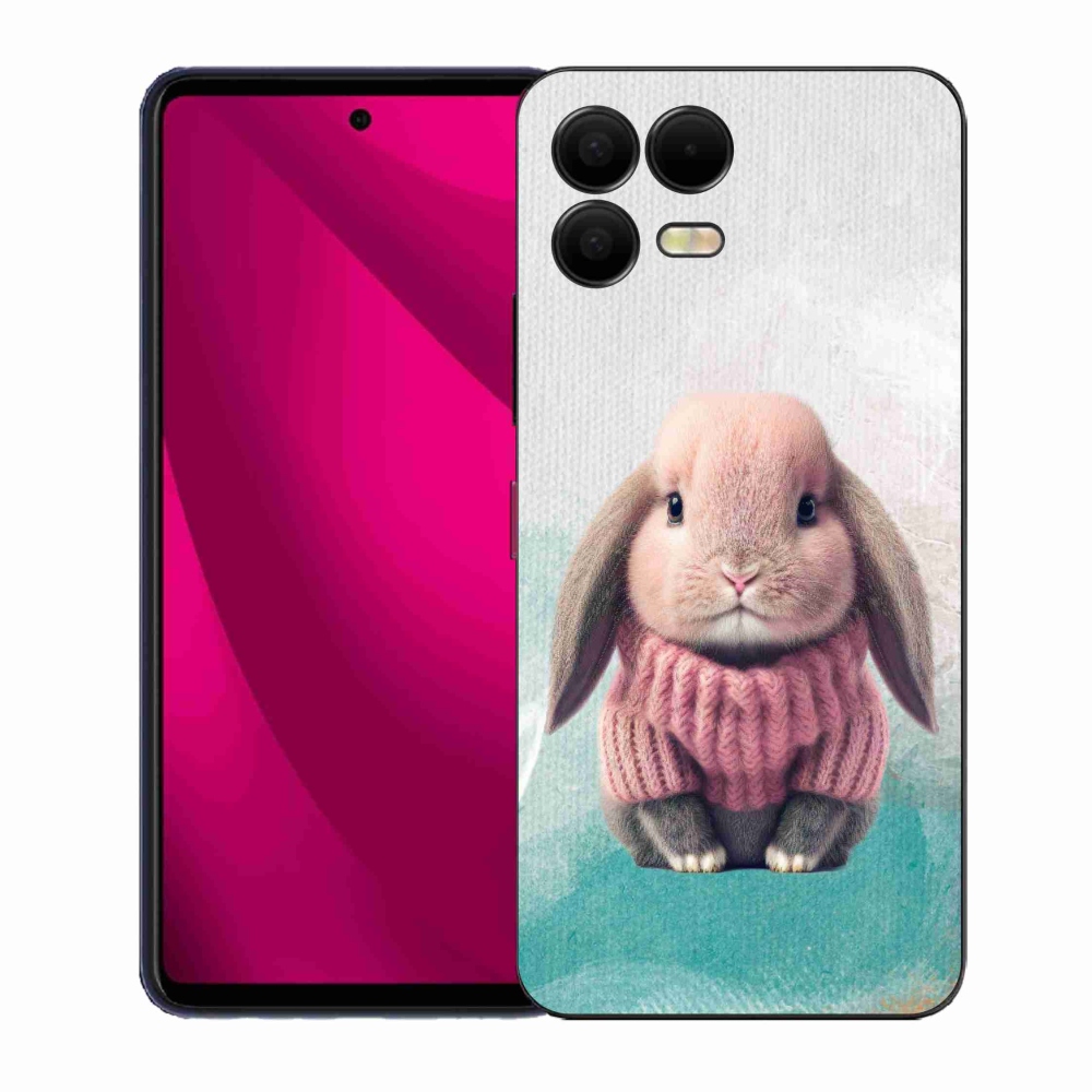 Gelový kryt mmCase na T-Mobile T Phone 3 Pro - králíček ve svetru