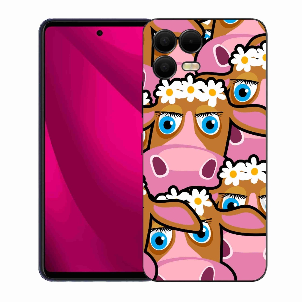 Gelový kryt mmCase na T-Mobile T Phone 3 Pro - kreslené kravičky