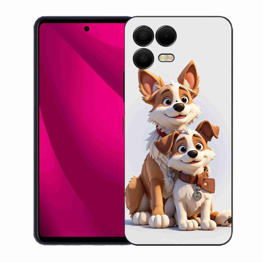 Gelový kryt mmCase na T-Mobile T Phone 3 Pro - kreslení psi